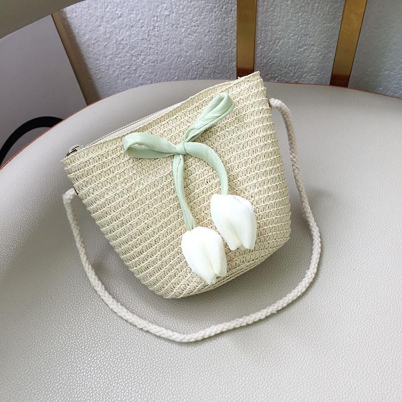 1/2Pcs Summer Sun Hat Princess Beach Sun Hat Big Brim Tulip Fisherman Hat For Girls Sweet Crossbody Bag Gifts