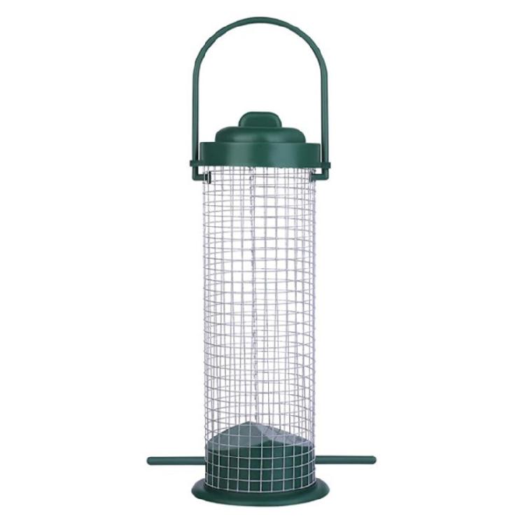 

Hanging Wild Bird Feeder Clear Tube Suet Metal Bird Feeders for Outdoor Garden 1