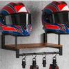 Hat Holder Wall Mount Hat Holder Wall Hanger Safety Hat Hanger Display Stand Hat Organizer With 4 Clips Wooden Storage Rack For