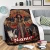 Egyptian Theme Customize Your Name Blanket Warm Comfortable Soft Blanket For Chair Office Sofa Bed Sofa Office Camping Suitable For Gifting Relatives