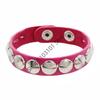 Fashion Punk Rivet Chain Bracelet Leather Hip Hop Rock Metal Bracelet Wristbands Unisex Leather Bracelet
