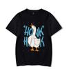 Men Women Cartoon T-Shirts 2024 Summer Harajuku Kawaii Honk Goose Printed Short Sleeve Tees Streetwear Loose Clothes Y2K Tops