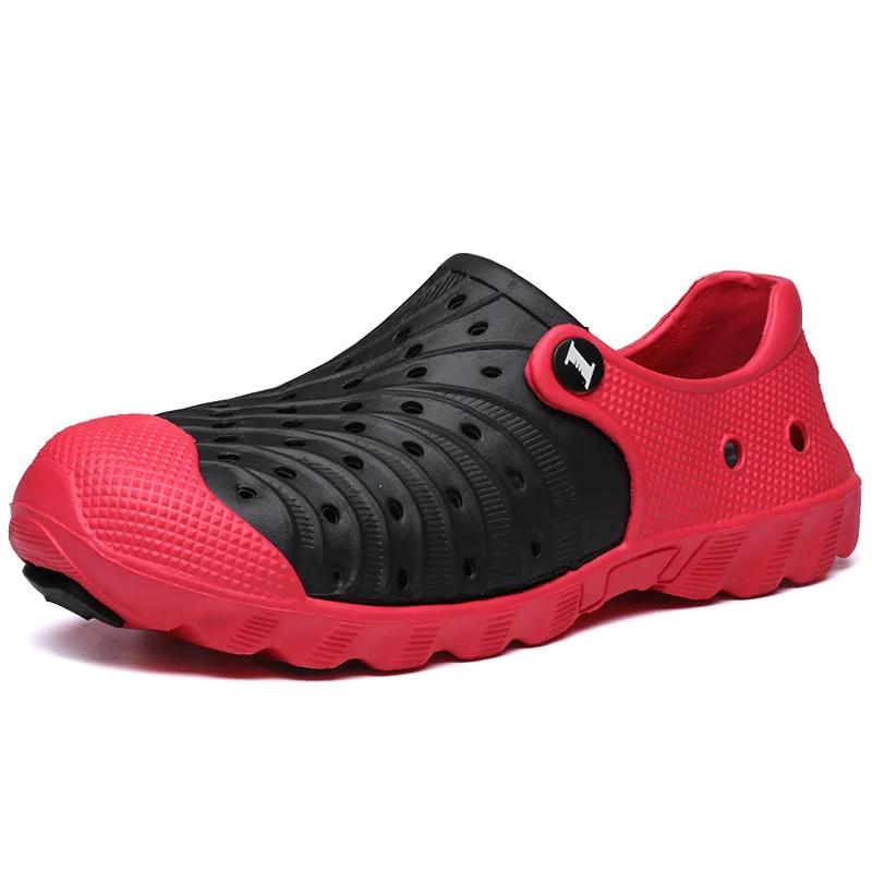 Summer Sports Men's Hollow Sandals Casual Beach Shoes Comfortable Breathable Sandals Comfortable Eva Soft Sole Unisex Slippers