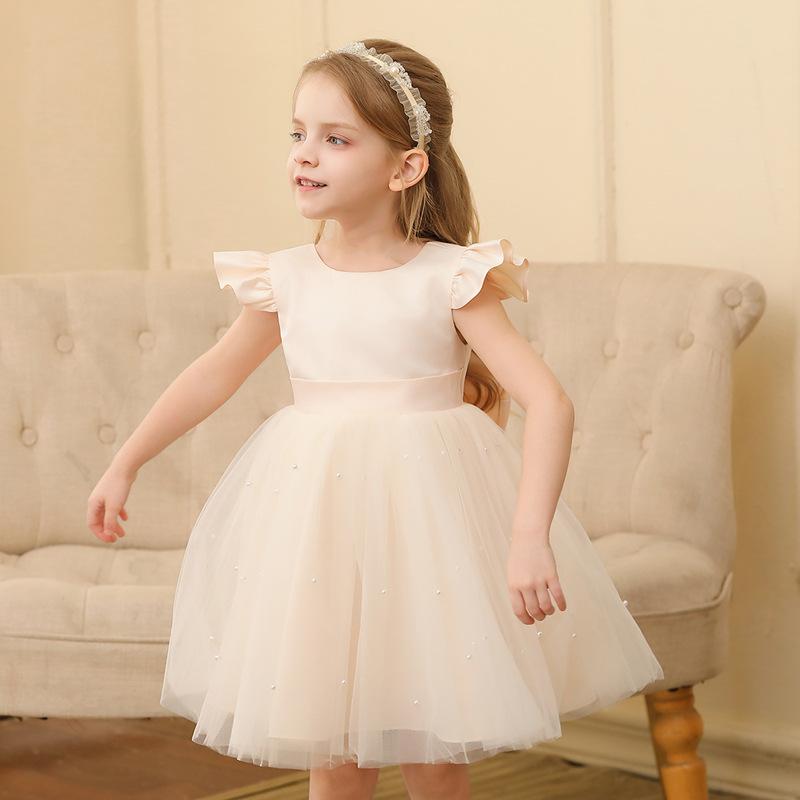Little Girls Puffy Princess Dress Kids Party Wedding Flower Girl Tutu Dress