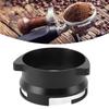 Aluminium Alloy Dosing Funnel Rotatable Splash Proof Coffee Dosing Ring Silver Black Dosing Ring Coffee Brewing