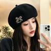 French Style Bowknot Vintage Beret For Women Autumn Winter