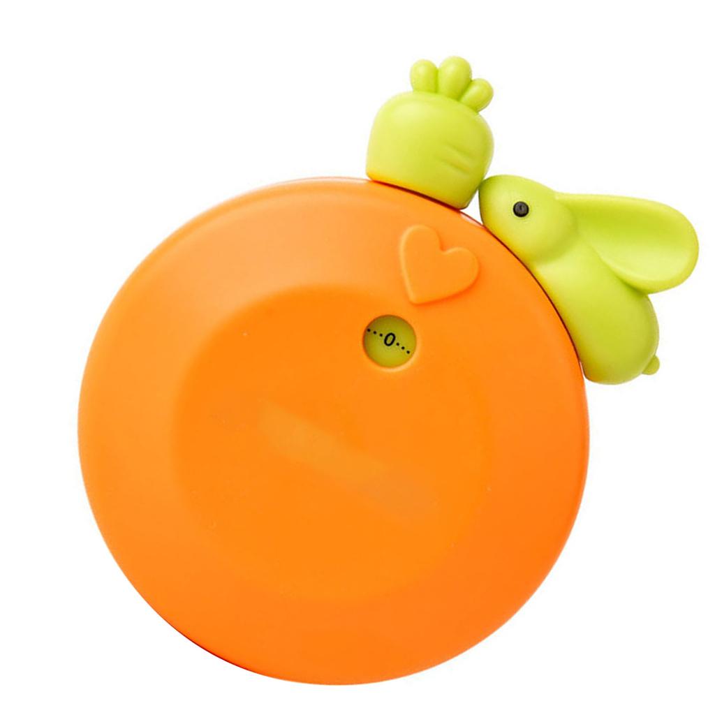 Kitchen Timer Cute Cartoon Adsorption Type Mechanical Countdown Timer for Classroom Home Laboratory Reading Room Orange