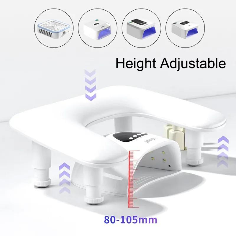 Ergonomic Nail Arm Rest Pillow Height Adjustable Hand Rest Detachable Soft Cushion Waterproof 15° Angle Salon Manicure DIY Tools