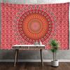 Tapiserie cu flori de mandala roșie agatat de perete abstract psihedelic vrăjitorie boem dormitor living decor acasă