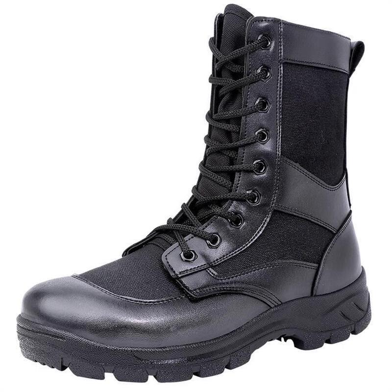 Men s Alliance Messenger High-Top Side-Zip Canvas Combat Boots 36