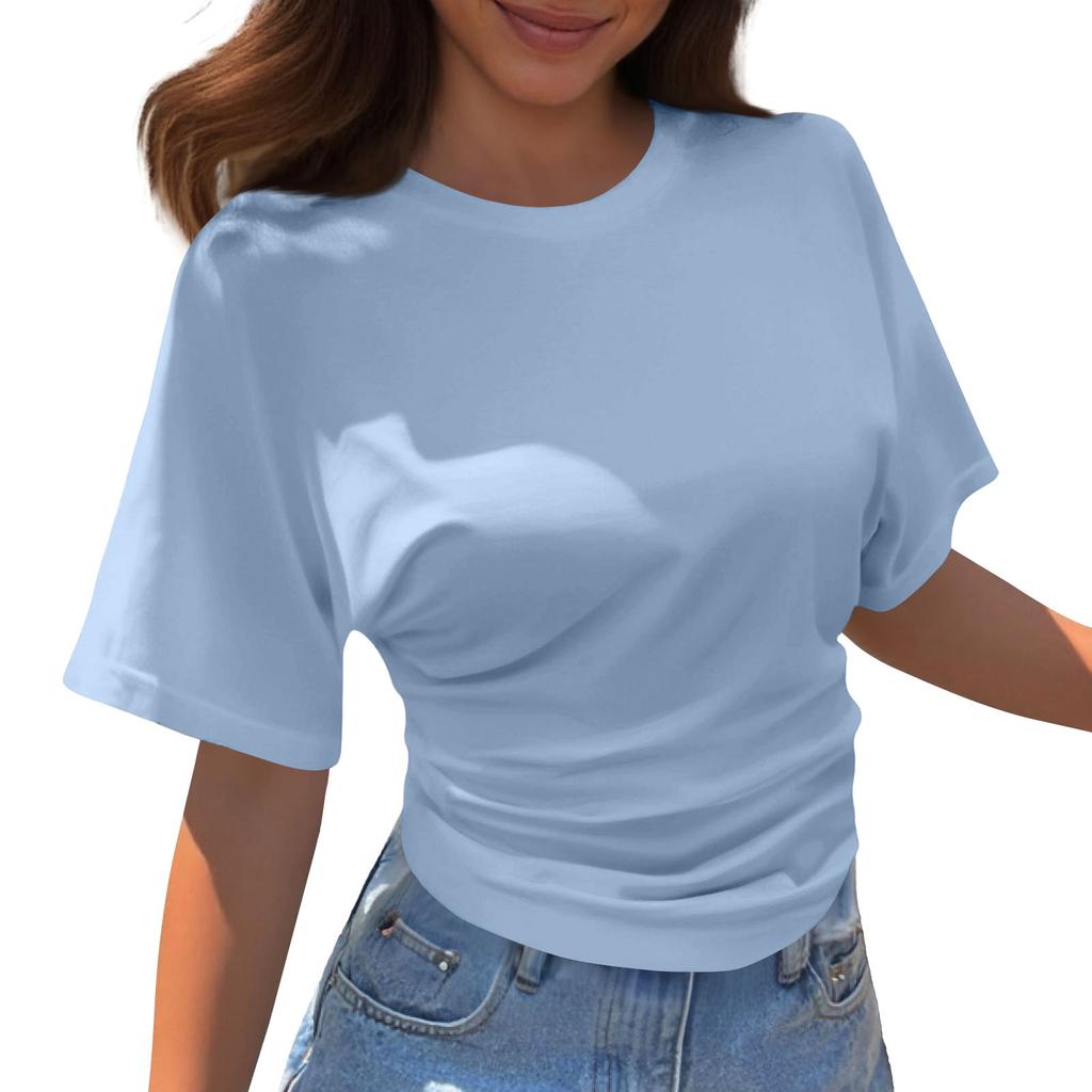 Women's Round Neck  Loose Lightweight Spring/Summer Top