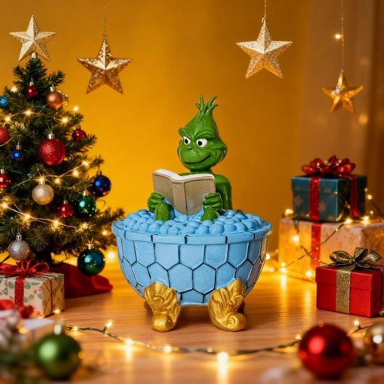 Ghost Bubble Bath Lamp Resin Craft Figure Halloween Decorative Ornament Living Room Bedroom Desktop Decoration