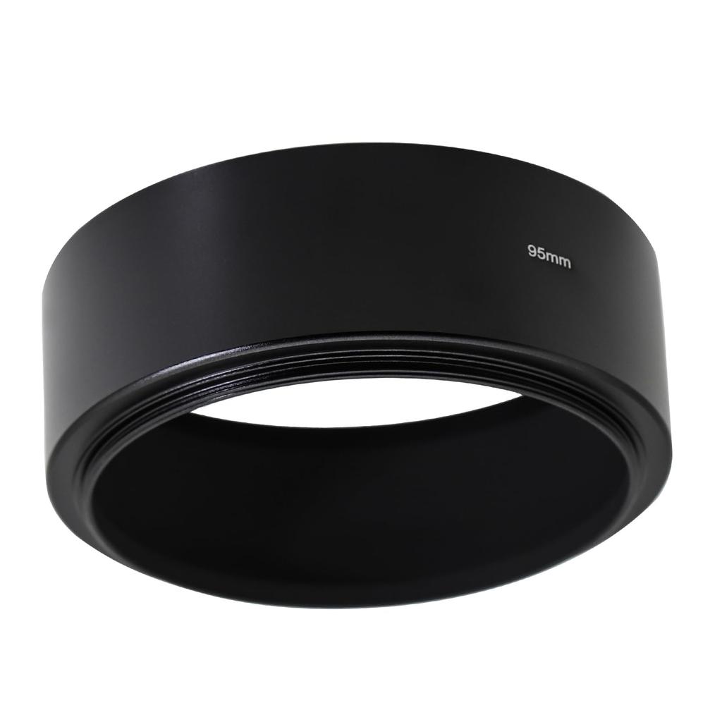 Toileum 95mm Medium Telephoto Lens Hood, 95mm Metal Screw-in Lens Shade, Lens Hood for 95mm Telephoto Lenses, Camera Lens Protection Shade