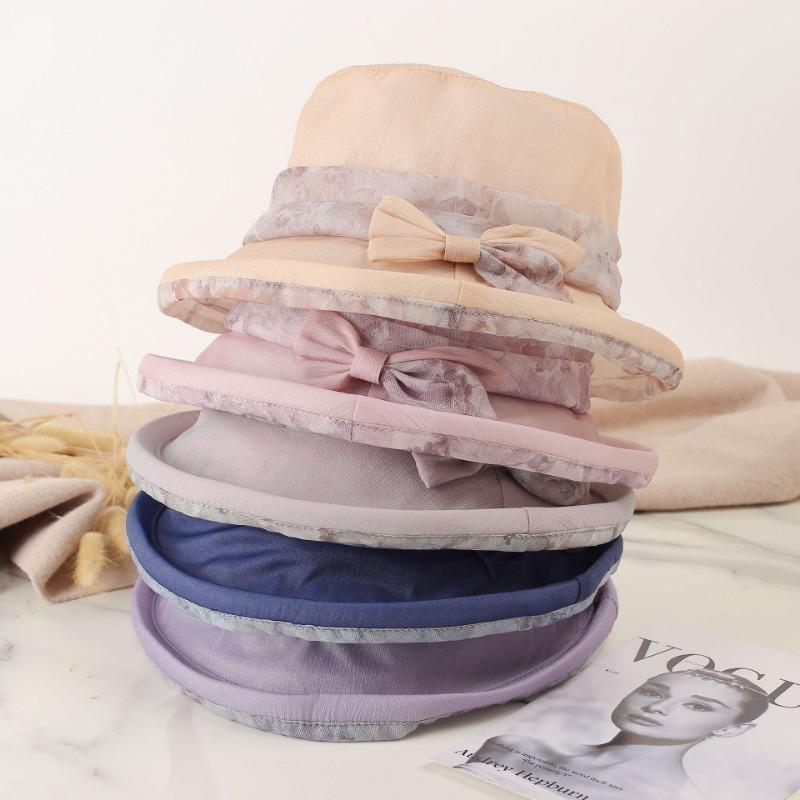 Protecție solară Protecție UV Umbrelă de soare Pălărie de pescar Căciulă de găleată de epocă pentru femei.