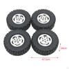 4 Pack of RC Tires and Wheels for 1/12 MN82 MN78 1/16 Car Spare Components