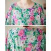 DIMANAF New 2025 Summer Dress Women Vintage Printing Floral Casual Plus Size Dress Loose O-Neck Dress Maxi