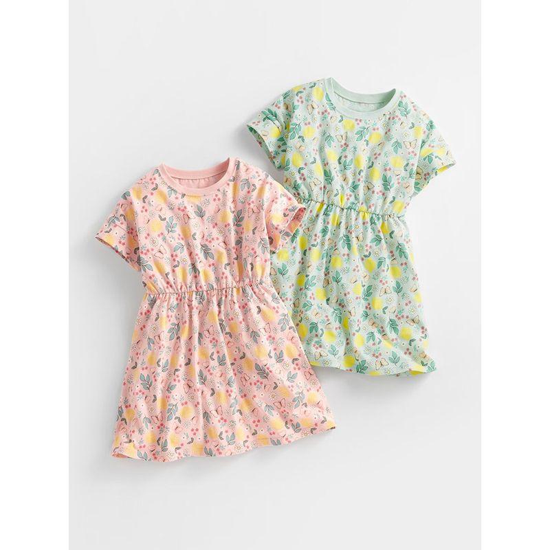 New Summer Floral Dress for Girls, Bamboo Jersey Cotton Dress, Pure Cotton Thin Short-Sleeve Dress for Girls, Export