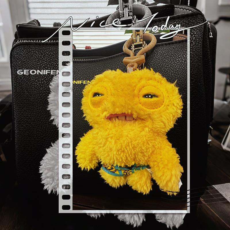 Fuggler Ugly Monsters Plush Keychain Toys 5-Inch Funny Ugly Teeth Monster Soft Plush Doll Bags Key Pendant Collectible Kids Gift