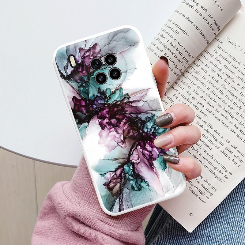 

Marble Pattern Phone Case For Honor 50 Lite Huawei Nova 8i Protective Cover Case Soft Funda For Honor 50 Lite Coque Silicone TPU Honor 50 Lite
