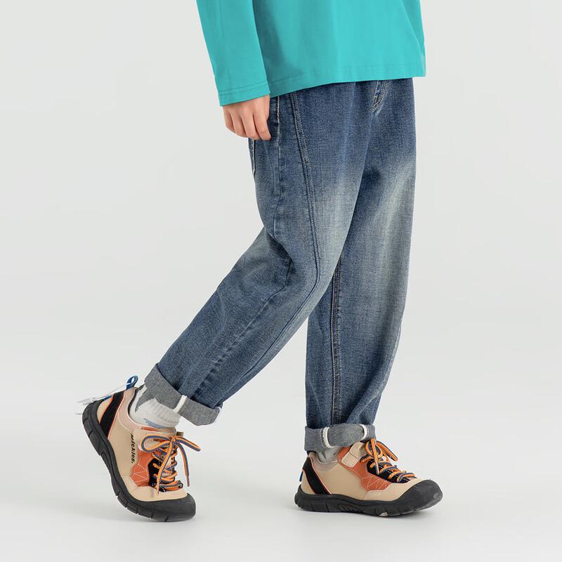 Duoduo Home Boys' Loose Fit Cotton-Blend Denim Jeans