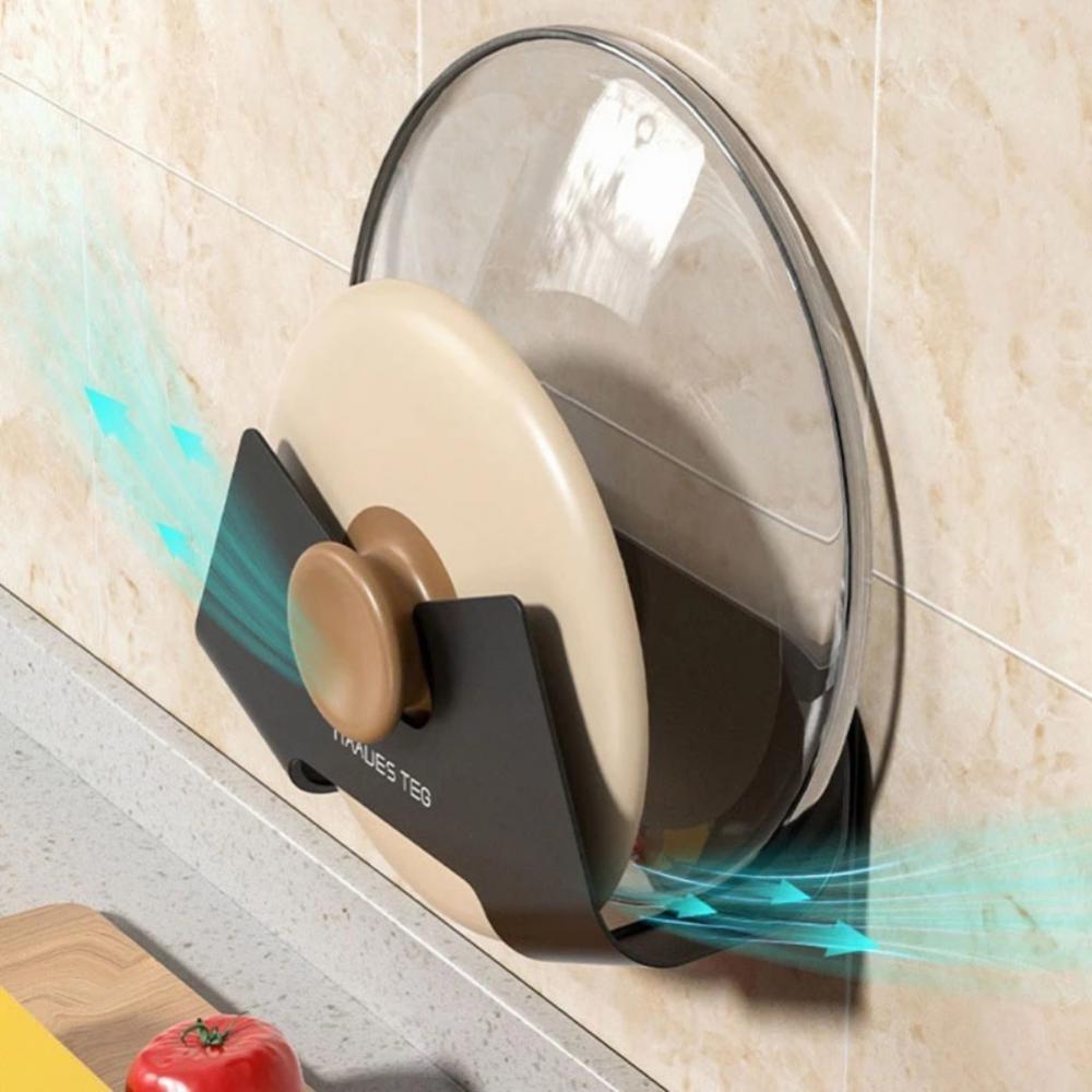 Wall-Mounted Hanging Multifunction Storage Rack Pan Cover Stand Pot Lid Holder Cutting Board Holder
