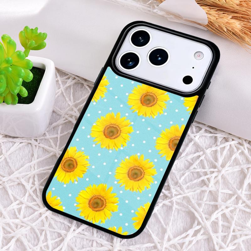 Beauty Yellow Sunflower Phone Case for iPhone 17 Air 16 15 11 12 14 13 Pro Max Shockproof Cover
