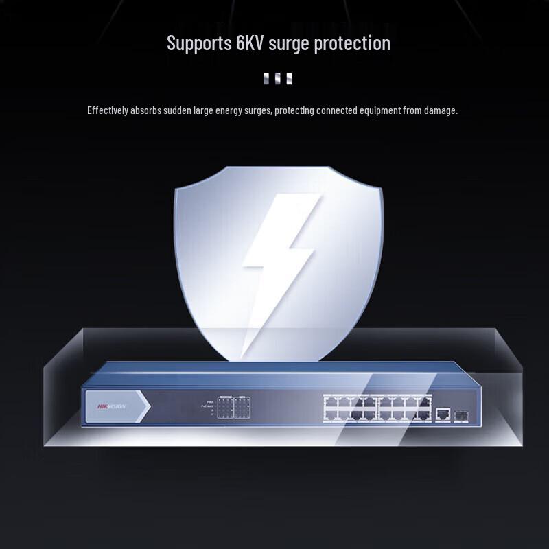 HIKVISION 16-Port POE Surveillance Switch CN Plug (adapter Included)