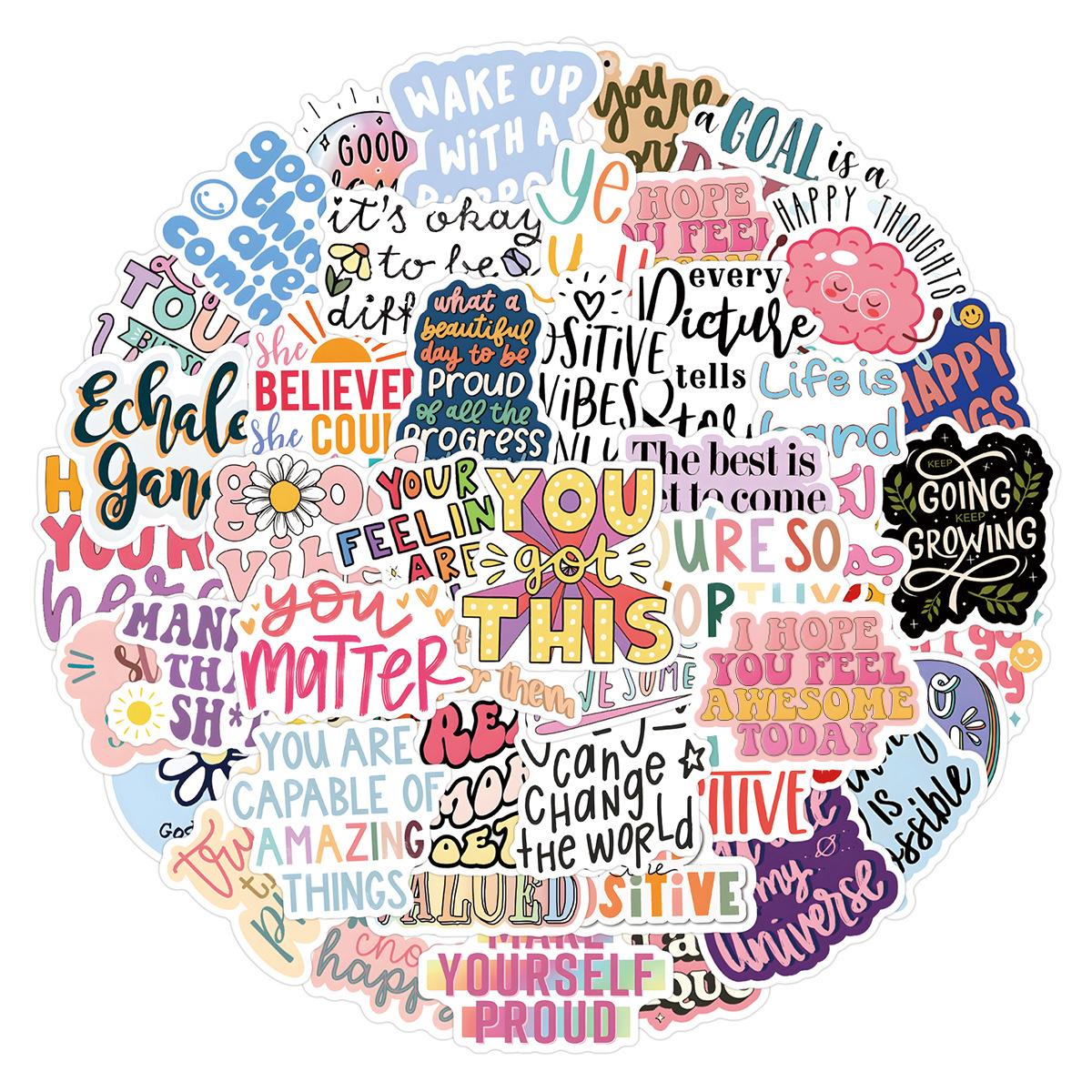 

55 Стикеров-дудлов с позитивом Украсьте багаж, самокат, сделайте сами мультяшные стикеры