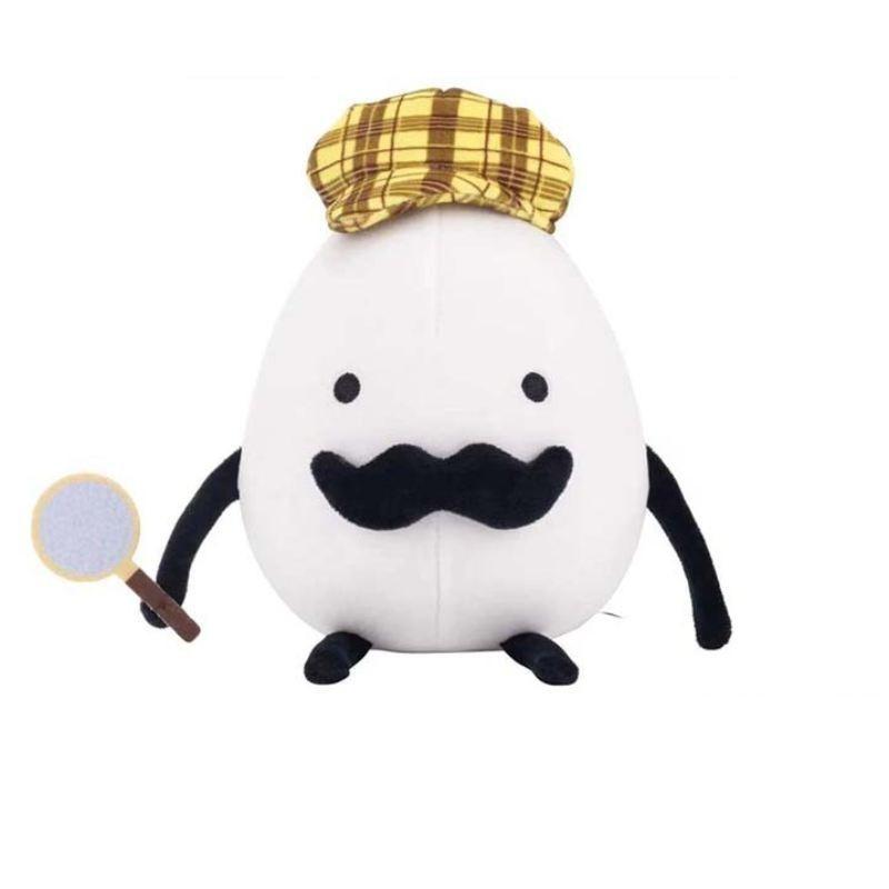 Adorable Detective Egg Plush Toy Cute Cartoon Anime Stuffed Animal For Apartment Dorm