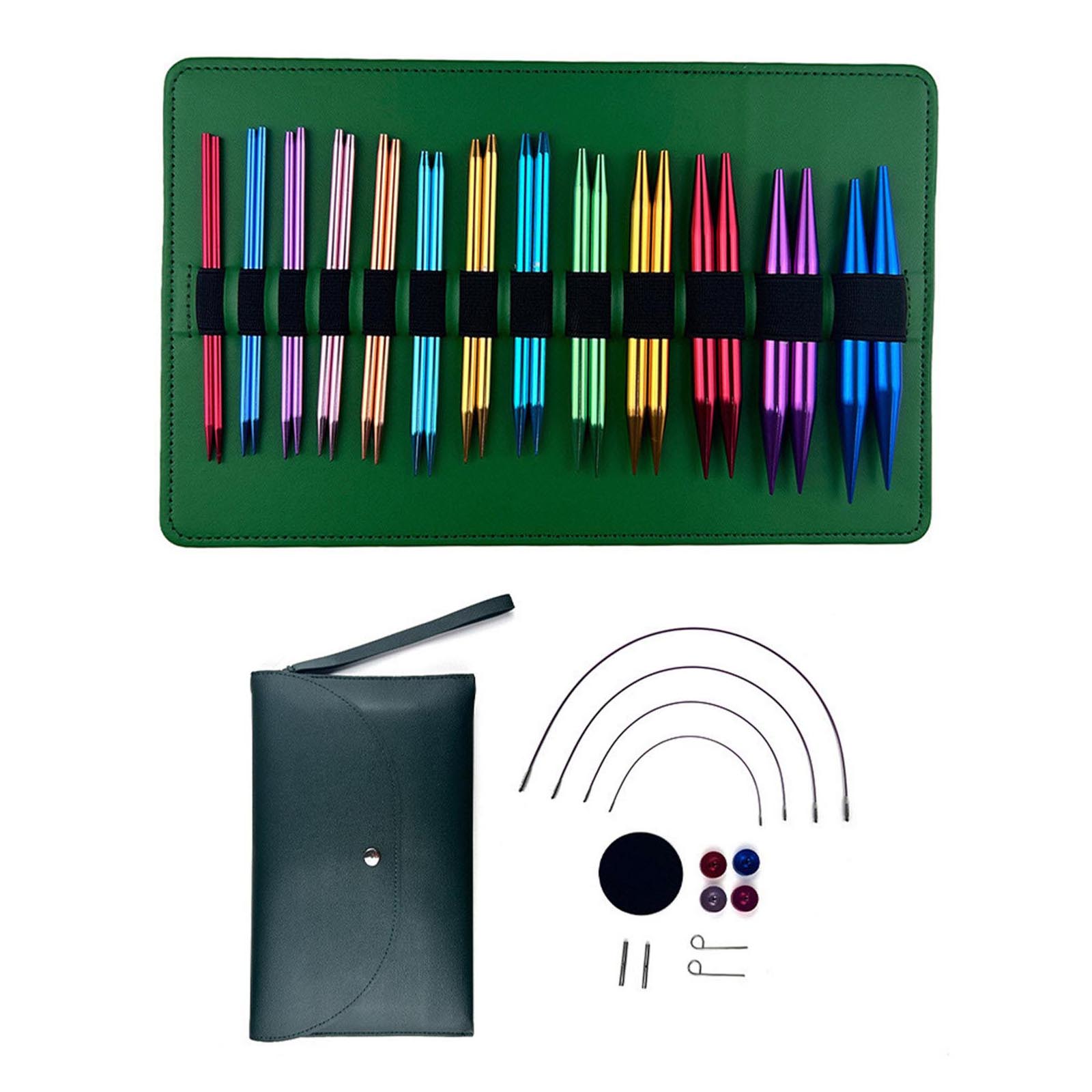 Multifunctional Aluminum Knitting Needle Tool Set for DIY Sweater Projects Interchangeable Knitting Needle for Crafting 1