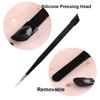 Doppelseitige Silikon-Nailart-Pinzette mit Presskopf Nagelsticker Strasssteine Aufnahmewerkzeug Wimpernverlängerung Make-up-Werkzeuge