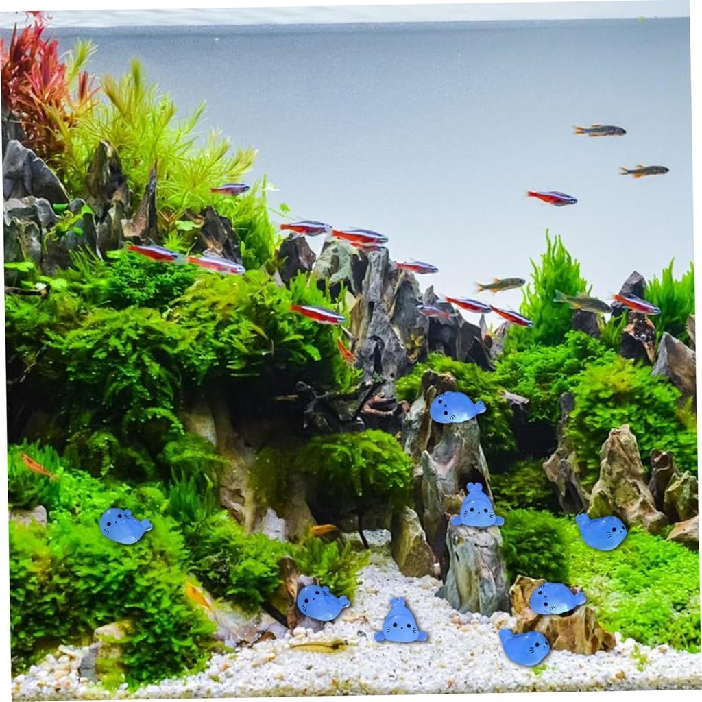 100/50Pcs Kawaii Luminous Mini Seal Pup Resin Glow At Night Marine Animal Model Ornament Fairy Garden DIY Accessories