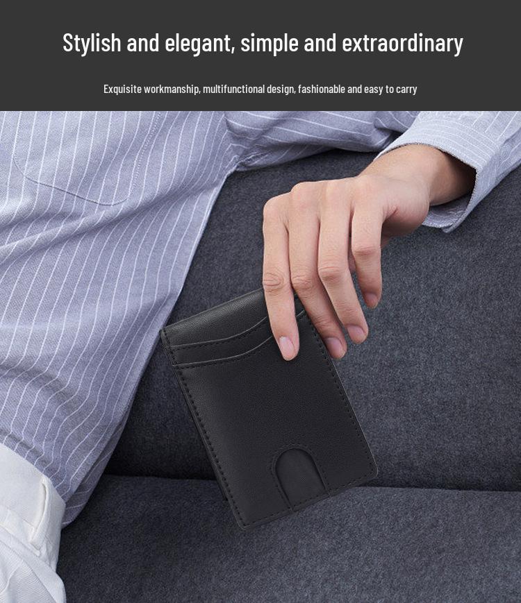 Cross-Border Anti-RFID Metal Card Holder & Money Clip - Magnetically Separable, Multi-Card Slot Men's Wallet