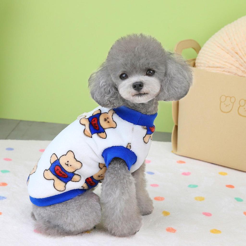 Cartoon Dog Clothes: Two-Legged Autumn & Winter Wear for Puppies, Bichon, Teddy
