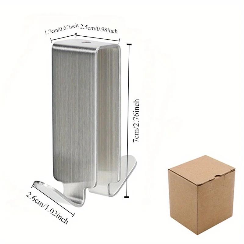 1pc/4pcs Stainless Steel Double Side HooksBathroom Hook Over Glass Door Shower Towel Rack for Glass Wall or Glass Door