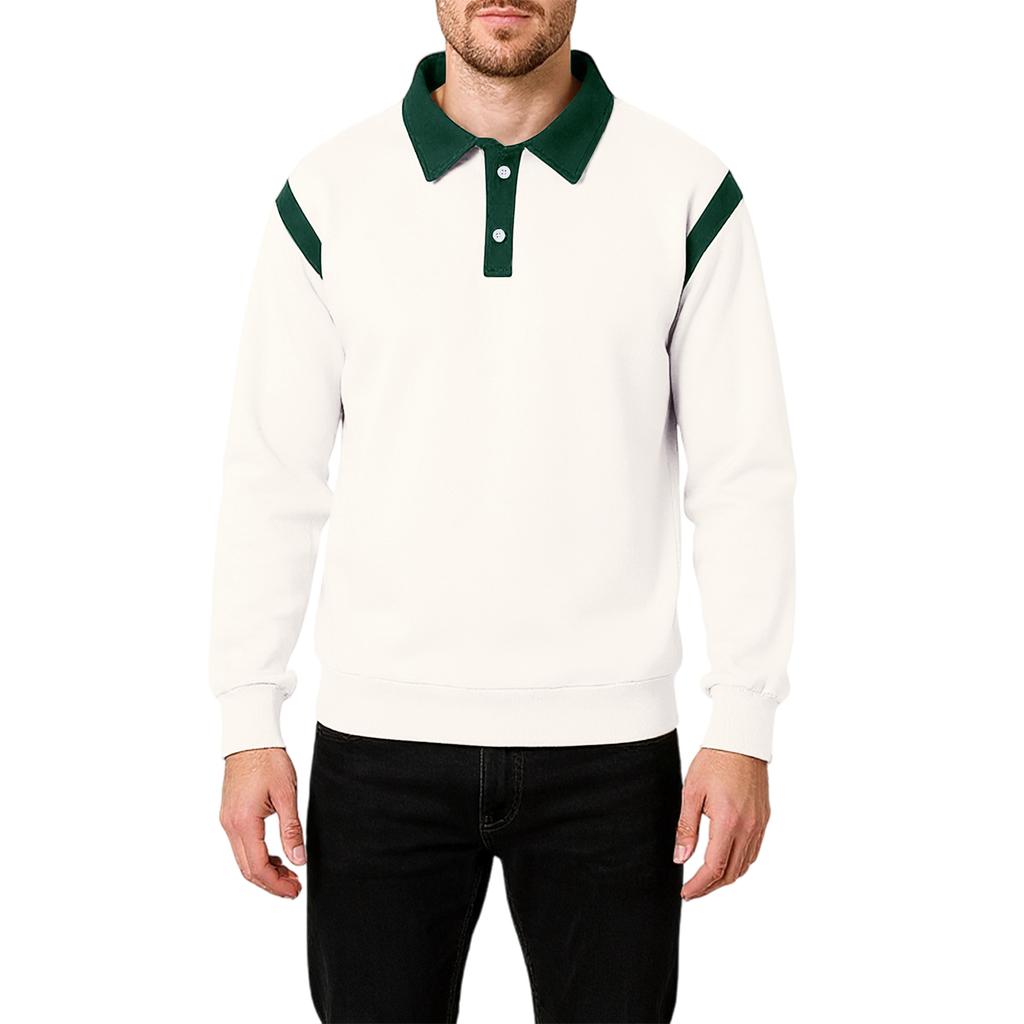 Men's   And  Women's  Versatile  Leisure  Loose  Flip Collar  Shirt  Long Sleeves  Upper Garment