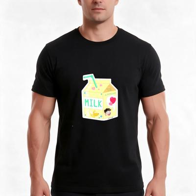 Banana Milk Tshirt Summer Casual Cotton Tee Oversized Streetwear Tops Vintage Graphic Print Loose Fit Short Sleeve