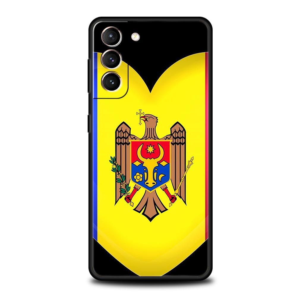 Moldawien Flagge Handyhülle Für Samsung Galaxy S25 Edge S24 S23 S22 S21 Ultra S20 FE 5G S10 S10E S9 Plus Weiche TPU Hülle