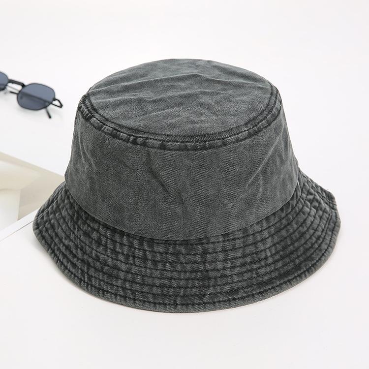 Budget Herren Stylisch Faltbar Lässig Vintage Retro Säure Stein Gewaschen Baumwolle Denim Used Golf Fischer Eimer Sonnenhut Unisex