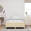 Box Spring Bed with Mattress Cream 120 x 190 cm Fabric