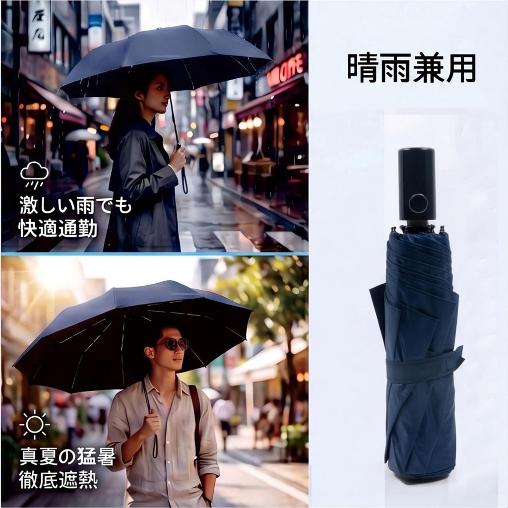 Folding Reflective Cooling Automatic Opening and UV Suitable for Both Sunny and Rainy Days Umbrella, 350g, Heat-Blocking, Material, One-Touch Closing,