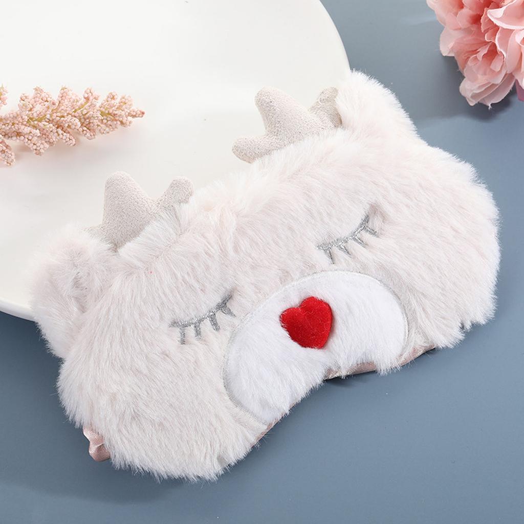 3D Cute Breathable Eye Mask Made from Natural Silk and Plush