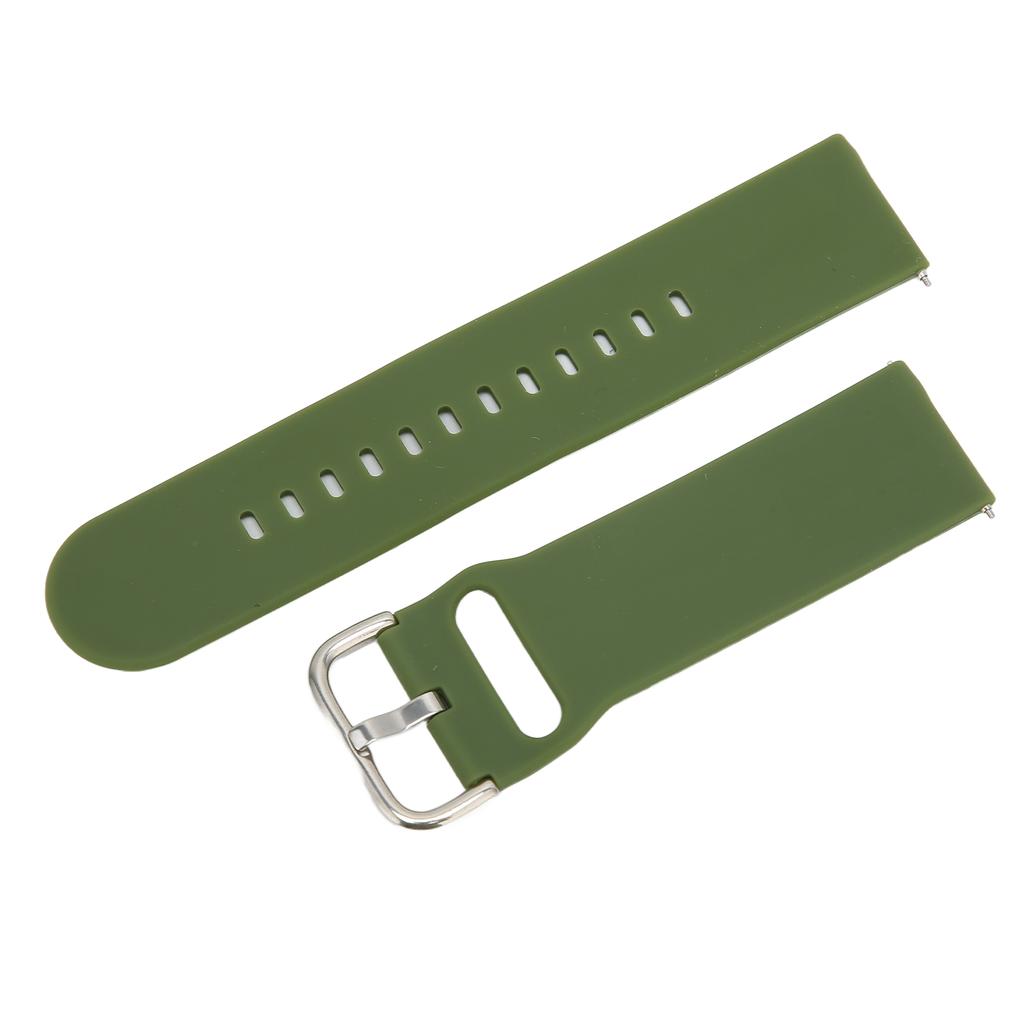 22mm Soft Silicone Quick Release Straps for Huawei Watch 3 GT 3 2 Adjustable Silicone WatchbandMilitary Green