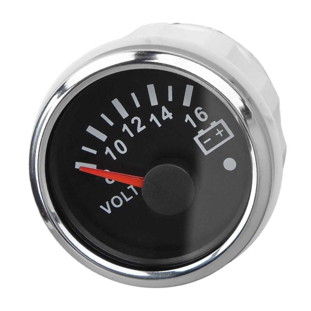 52MM Bootsvoltmeter 9 bis 32V Zeiger-Spannungsmesser mit farbiger Hintergrundbeleuchtung für Wohnmobile Yachten Fischerboote Schiffe