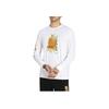 Puma Einfarbiges Druckmuster Rundhals Langarm T-Shirt Herren Oberteile Weiß 532233-02