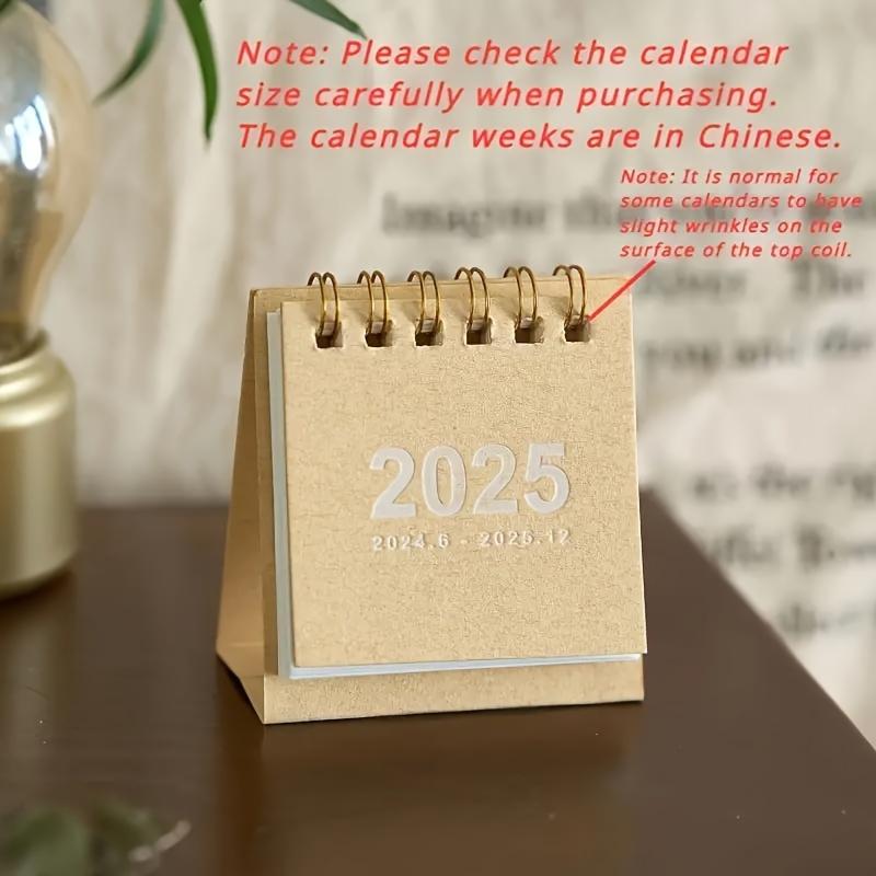 2025 Flip Desk Calendar with Notepad - Ideal for Office & School Decor, Back-to-School Essential