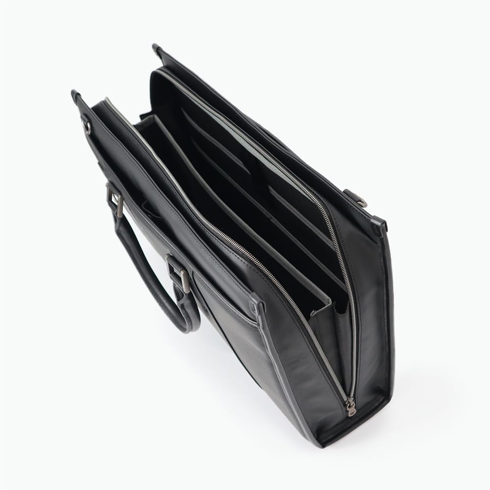 Creed SECTION 4 Square Handle Crossbody Bag, 2-Way Design, Cowhide Leather, 879C2#10, Black