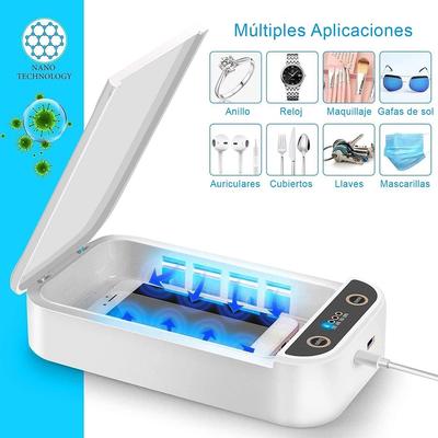 Portátil multifuncional 6 polegada caso de desinfecção uv do telefone celular alimentado por usb máscara facial móvel caixa desinfetante forte esterilizar
