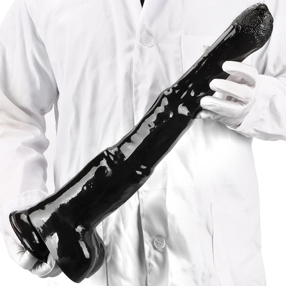 Black Dildo with Sucker Butt Plug Masturbator Fisting Sex Toy Big Dick Strap On Cock Realistic Penis PVC Femdom Slave Gay
