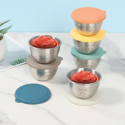 6 à 12 Pièces Contenants pour Vinaigrette 1,69 oz Petits Pots à Vinaigrette avec Couvercles Contenants à Condiments en Acier Inoxydable